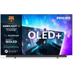 Televizor Philips AMBILIGHT tv OLED+ 48OLED911, Bowers & Wilkins, 121 cm, Smart TV, 4K Ultra HD, 165Hz, Clasa G (Model 2026)