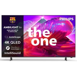 Televizor Philips AMBILIGHT TV QLED 75PQS9011, 189 cm, Smart TV, 4K Ultra HD, 144Hz, Clasa F (Model 2026), Argintiu