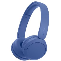 Casti On Ear Sony WH-CH530L, Wireless, Bluetooth, Multipoint connection, Microfon, Egalizator pe 10 benzi, Quick Charge, Autonomie 55 ore, Albastru Cobalt