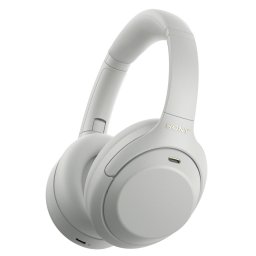 Casti Over the Ear Sony WH-1000XM4CS, Wireless, Bluetooth, Noise cancelling, Hi-Res Audio, DSEE Extreme, Multipoint connection, Microfon, Quick Charge, Autonomie 30 ore, Argintiu