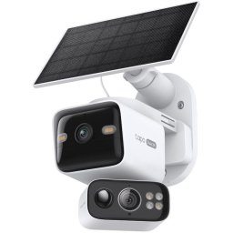 Kit camera de supraveghere Wireles duala cu panou solar TP-Link Tapo C645D KIT cu Pan/Tilt 360 grade, 3 +3 MP, 3K, ultra-wide 165°, Vivid Full-Color Night Vision, Detectie AI, Two-Way Audio, IP65