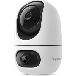 Camera de supraveghere Wireless TP-Link Tapo C245D Dual cu Pan/Tilt 360 grade, 2K 3MP + 2K 3MP, Utilizare interior, Night Vision, Detectare Smart AI, Two-Way Audio, ONVIF, compatibila Amazon Alexa si Google Assistant