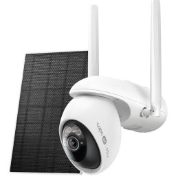 Kit camera de supraveghere Wireles cu panou solar TP-Link Tapo C665G KIT cu Pan/Tilt 360 grade, 4G LTE, 8MP, 4K, 3840x2160, Starlight Color Night Vision, Detectie AI, baterie 10000mAh, Two-Way Audio, IP65