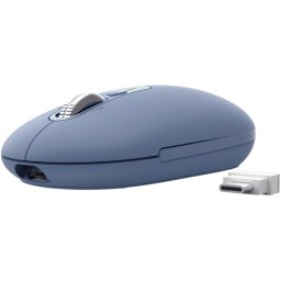 Mouse wireless Trust Seron Hyperscroll, 7 butoane, rezolutie maxima 3200 DPI, Albastru