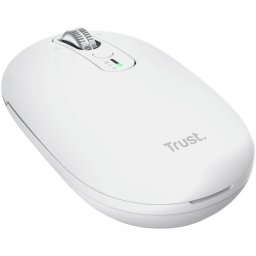 Mouse wireless Trust Seron Hyperscroll, 7 butoane, rezolutie maxima 3200 DPI, Alb