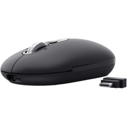 Mouse wireless Trust Seron Hyperscroll, 7 butoane, rezolutie maxima 3200 DPI, Negru