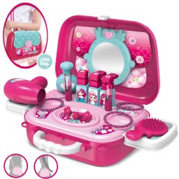 Set de beauty cu diverse accesorii, geanta infrumusetare, tip Montessori