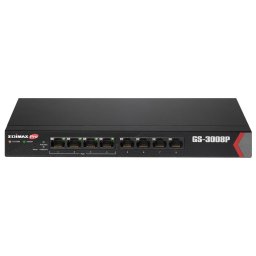 Switch Edimax GS-3008P network switch Managed Gigabit Ethernet (10/100/1000) Black Power over Ethernet (PoE)