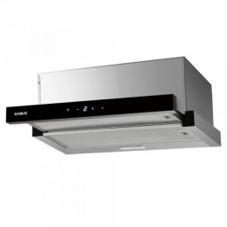 Hota Hota incorporabila HS6061DTGX, 1 Motor, Latime 60 cm, Afisaj Led, Putere absorbtie 320-611 m3/h, 3 Trepte de absorbtie, Touch Control, Inox