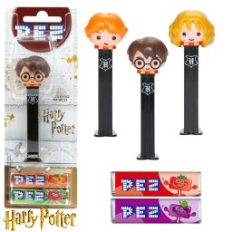 Dispenser PEZ Harry Potter cu 2 rezerve de bomboane, 17 g