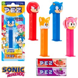 Dispenser PEZ Sonic cu 2 rezerve de bomboane, 17 g
