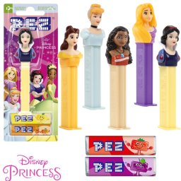 Dispenser PEZ Disney Princess cu 2 rezerve de bomboane, 17 g