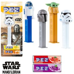 Dispenser PEZ Star Wars The Mandalorian cu 2 rezerve de bomboane, 17 g