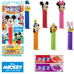 Dispenser PEZ Disney Mickey & Friends cu 2 rezerve de bomboane, 17 g