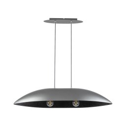 Lustră pe cablu GONDOLA 2xE27/60W/230V argintiu/negru