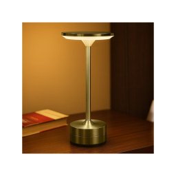 Lampă de birou LED tactilă reîncărcabilă TAVOLO, 2,5W/5V, 2400 mAh, 3000-6000K, aurie
