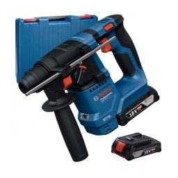 Bosch - GBH 18V-18 - Rotopercutor SDS-Plus cu 2 acumulatori si incarcator, Li-Ion, 18 V, 2 Ah, 1.5 J, valiza plastic