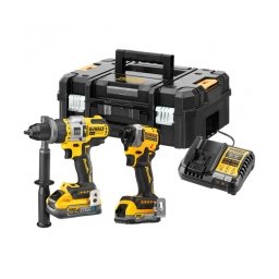 Dewalt - DCD999N + DCF850N - Masina de gaurit si insurubat cu percutie, 67 Nm + Masina de insurubat cu impact, 205 Nm + Set 2 acumulatori si incarcator, Li-Ion, 18 V, 1.7/5 Ah + valiza speciala