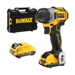 DeWalt - DCF601D2 - Masina de insurubat cu impact cu 2 acumulatori si incarcator, Li-Ion, 12 V, 2 Ah, 8 Nm, -, valiza speciala