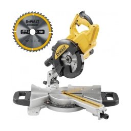 DeWalt - DWS773 + DT1953 - Fierastrau circular stationar, 1400 W, 216x30 mm + Panza fierastrau circular, lemn cu cuie, 216x30x2.6 mm, 40 dinti