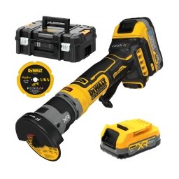 DeWalt - DCG430E2T - Masina compacta de taiere cu 2 acumulatori, Li-Ion, 18 V, 1.7 Ah, valiza speciala