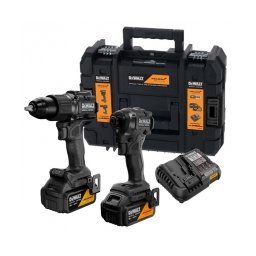 DeWalt x McLaren F1 Team - DCK2222MM2T - Masina de gaurit si insurubat cu percutie, 90 Nm + Masina de insurubat cu impact, 205 Nm + Set 2 acumulatori si incarcator, Li-Ion, 18 V, 4 Ah + Valiza speciala