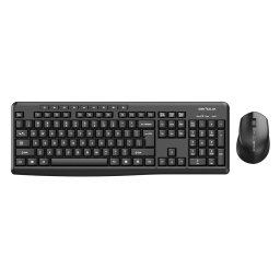 Tastatura SRXK-SKIT706W, USB, Layout US, Negru + Mouse Optic, USB Wireless, Negru