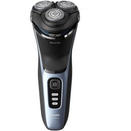 Aparat de ras PHILIPS Seria3000 S3243/12, Wet&Dry, autonomie 60 min, 3 elemente de taiere, Blue