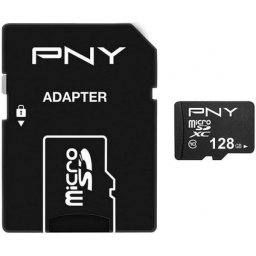 Card Memorie microSDXC PNY Performance Plus, 128Gb, Clasa 10, Cu Adaptor P-SDU12810PPL-GE