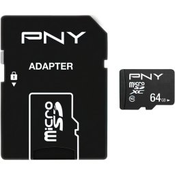 Card Memorie microSDXC PNY Performance Plus, 64Gb, Clasa 10, Cu Adaptor P-SDU64G10PPL-GE
