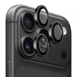 Folie de protectie Camera Spate Lito Titanium AR pentru Apple iPhone 18 Pro / 18 Pro Max, Sticla Securizata, Neagra