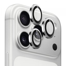 Folie de protectie Camera Spate Lito S+ pentru Apple iPhone 18 Pro / 18 Pro Max, Sticla Securizata, Argintie