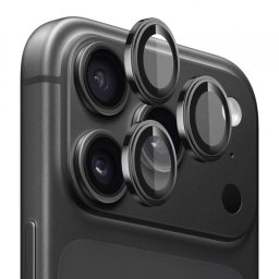 Folie de protectie Camera Spate Lito S+ pentru Apple iPhone 18 Pro / 18 Pro Max, Sticla Securizata, Neagra