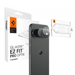Folie de protectie Camera Spate Spigen GlastR EZ FIT Optik Pro pentru Google Pixel 11 Pro XL, Sticla Securizata, Set 2 bucati, Transparenta AGL11489