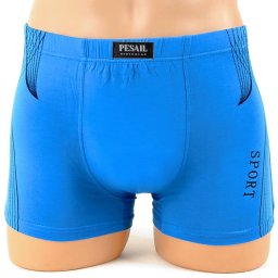 Boxeri din bumbac Sport albaștri