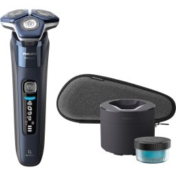 Aparat de ras PHILIPS Shaver Series 7000 S7885/50, acumulator, autonomie 60 min, SkinIQ, Blue