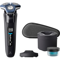 Aparat de ras PHILIPS Shaver Series 7000 S7886/55, acumulator, autonomie 60 min, SkinIQ, Black