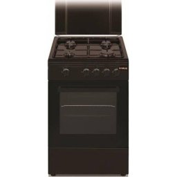 Aragaz SM450MBS, 4 arzatoare, latime 50 cm, dispozitiv siguranta plita si cuptor, maro