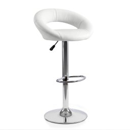 Scaun bar din piele ecologică și bază cromată ABS 151 alb