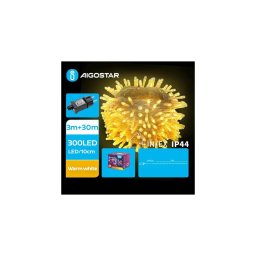 Aigostar - LED instalație de Crăciun pentru exterior 300xLED/8 funcții 33m IP44 alb cald
