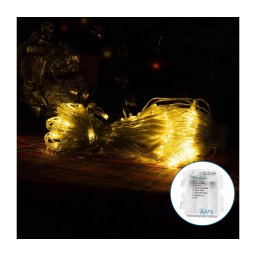 Aigostar-LED ghirlandă de Crăciun pentru exterior 100xLED/8 funcții 3xAA 8x0,6m IP44 alb cald