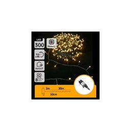 Aigostar - Ghirlandă luminoasă de exterior pentru Crăciun, 300 LED, 8 funcții, 30 m, IP44, alb cald