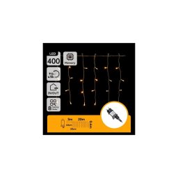 Aigostar - șir LED de Crăciun pentru exterior 400xLED/6W/230V/8 funcții 20x0,4m IP44 alb cald