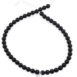 Sirag onix negru sfere mate 8mm, 38cm