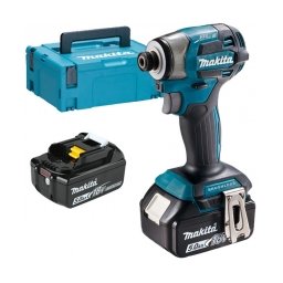 Makita - DTD173RTJ - Masina de insurubat cu impact cu 2 acumulatori, Li-Ion, 18 V, 5 Ah, 180 Nm, M5-M16, valiza speciala