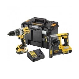 Dewalt - DCD996N + DCH273N - Masina de gaurit si insurubat cu percutie, 95 Nm + Rotopercutor SDS-Plus, 2.1 J + Set 2 acumulatori si incarcator, Li-Ion, 18 V, 5 Ah + valiza speciala