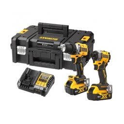 DeWalt - DCD800N + DCF850N - Masina de gaurit si insurubat, 90 Nm + Masina de insurubat cu impact, 205 Nm + Set 2 acumulatori, Li-Ion, 18 V, 5 Ah + valiza speciala