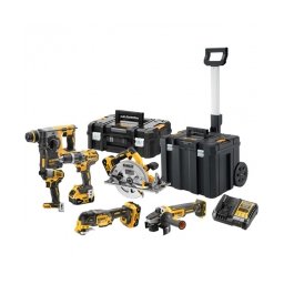 DeWalt - DCK624P3T - Set 6 scule cu 3 acumulatori si incarcator, Li-Ion, 18 V, 5 Ah + 2 x valiza speciala