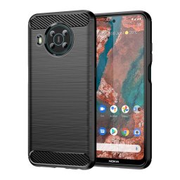 Husa Carbon Case Flexible cover for Nokia X100 black