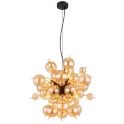 Suspensie Udo 15633HA, 6xE14 25W, D 55 cm, negru, metal